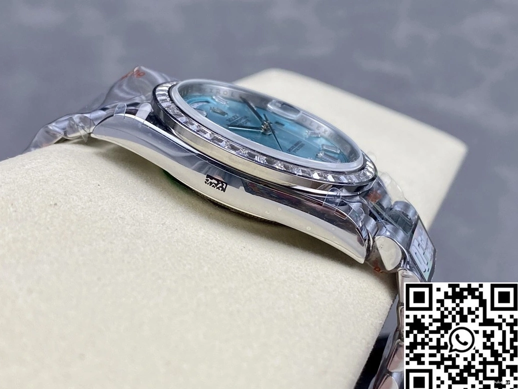 Diamond Blue Factory v5 M228396tbr-0002 Tungsten Rolex Dial Day Date Hourmarker Steel QF 0330